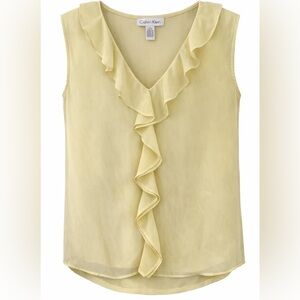 [SOLD]
Calvin Klein Ruffled V-Neck Blouse - Size Large